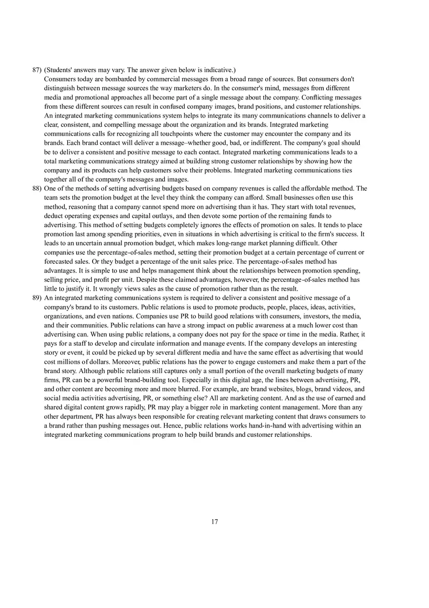 Introduction to Marketing Chapter 12 Test Bank - Page 9