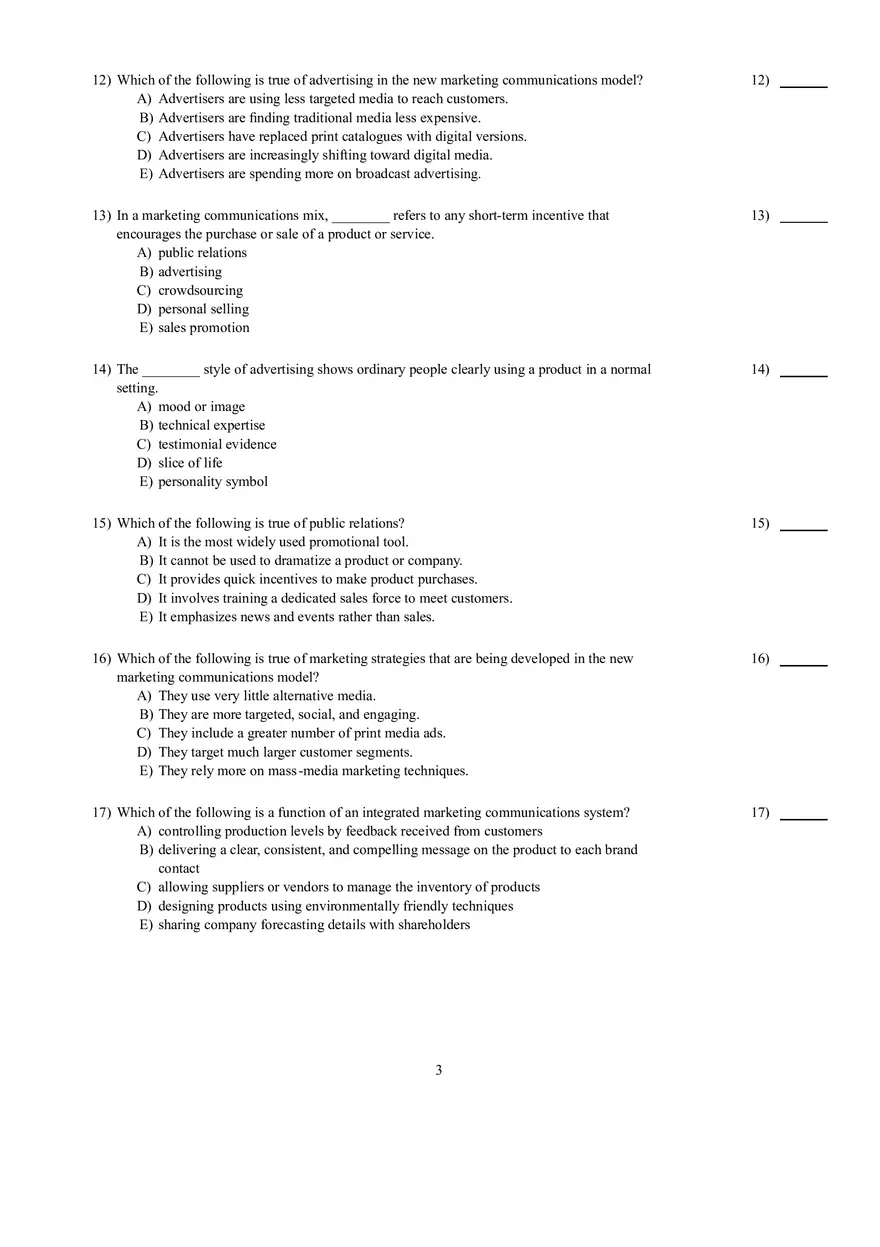 Introduction to Marketing Chapter 12 Test Bank - Page 13