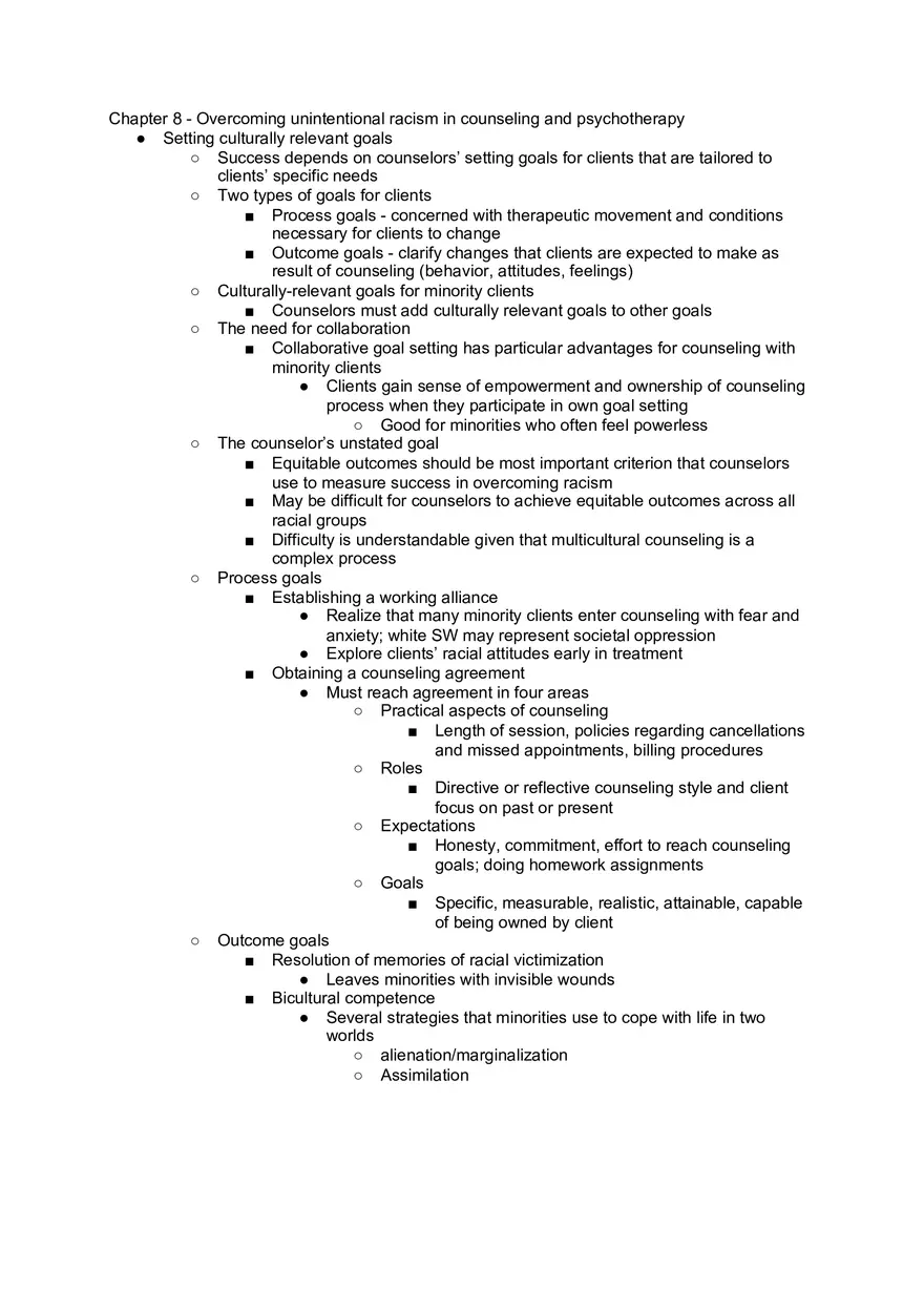 Chapter 8 - Overcoming Unintentional Racism in Counseling and Psychotherapy - Page 1