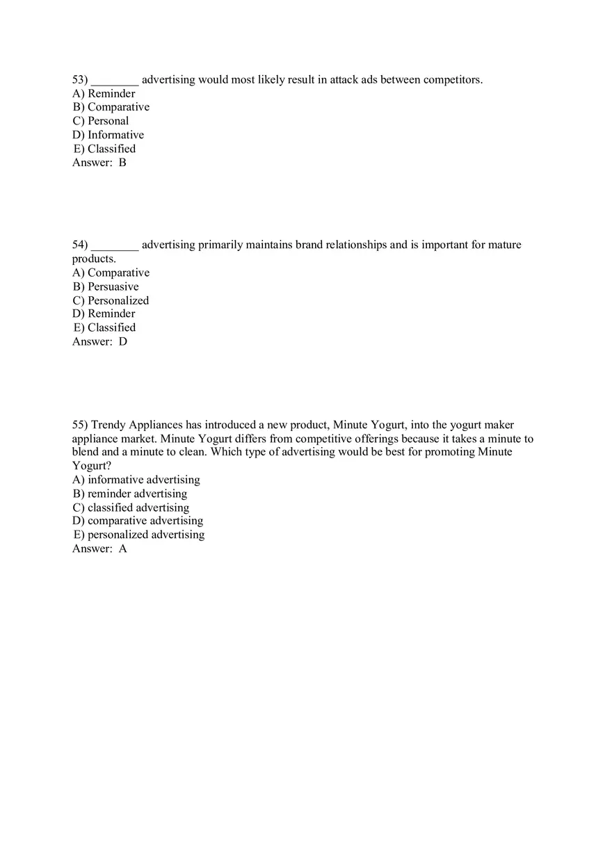 Engaging Consumers and Communicating Customer Value Answers Part 2 - Page 8