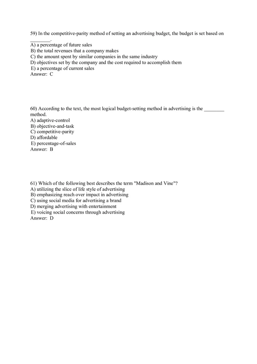 Engaging Consumers and Communicating Customer Value Answers Part 2 - Page 10