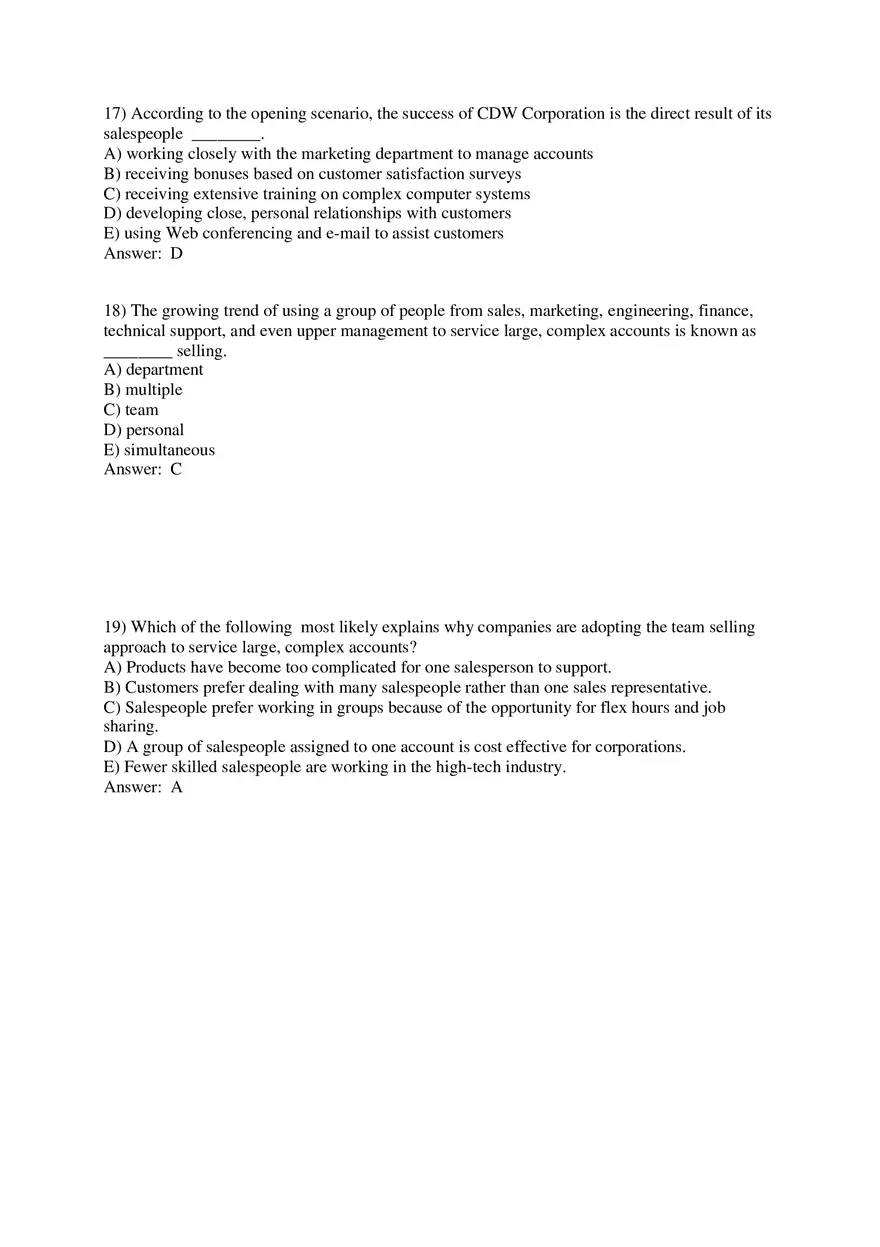 Personal Selling and Sales Promotion with Answers Part 1 - Page 6