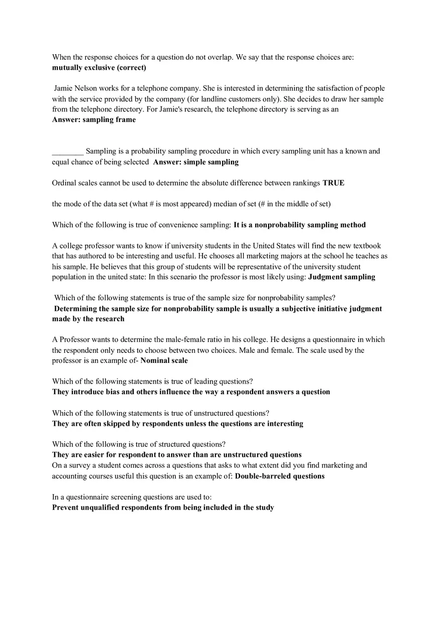 Research Methods and Sampling Techniques in Survey Design - Page 1