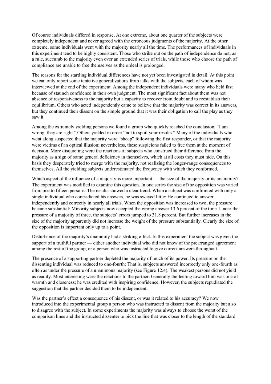 Opinions and Social Pressure - Conformity Study Guide Part 1 - Page 3