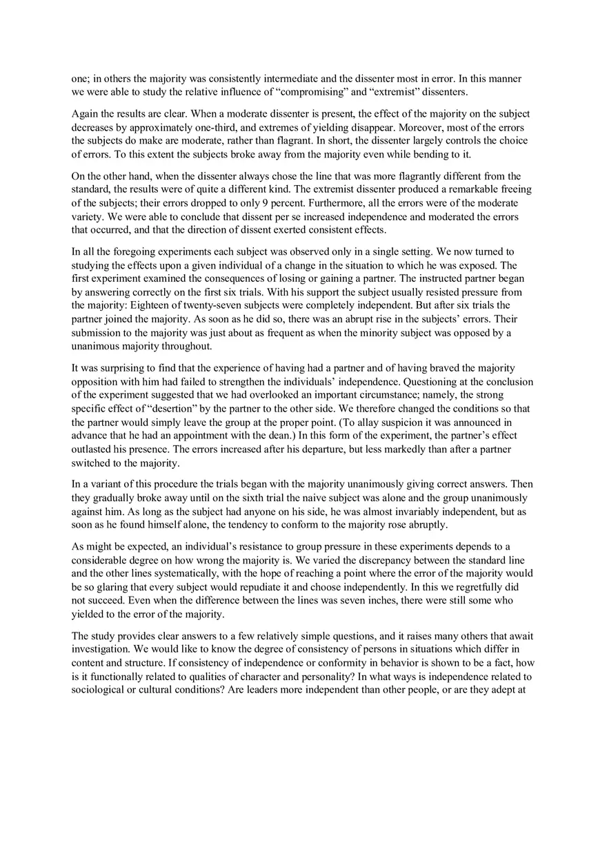 Opinions and Social Pressure - Conformity Study Guide Part 1 - Page 4