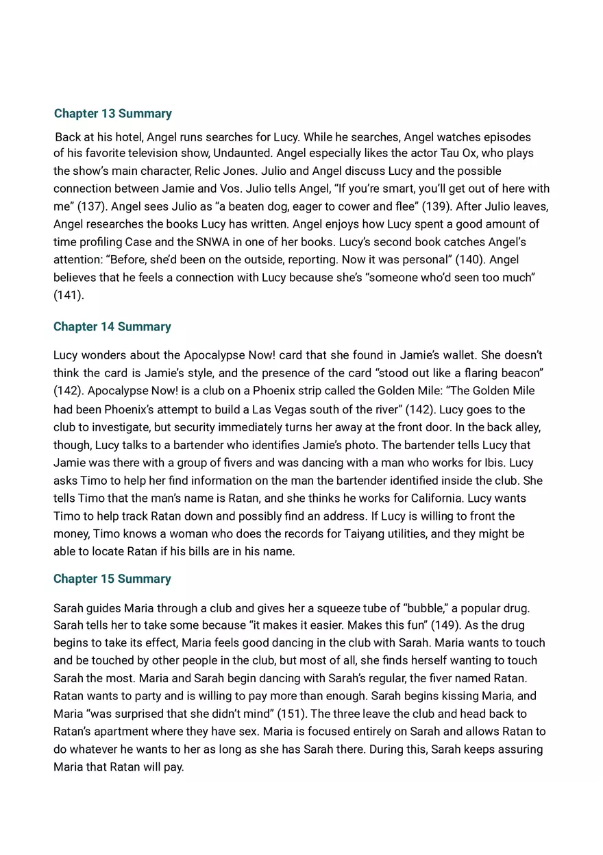 The Water Knife Summary and Analysis Part 2 - Page 1