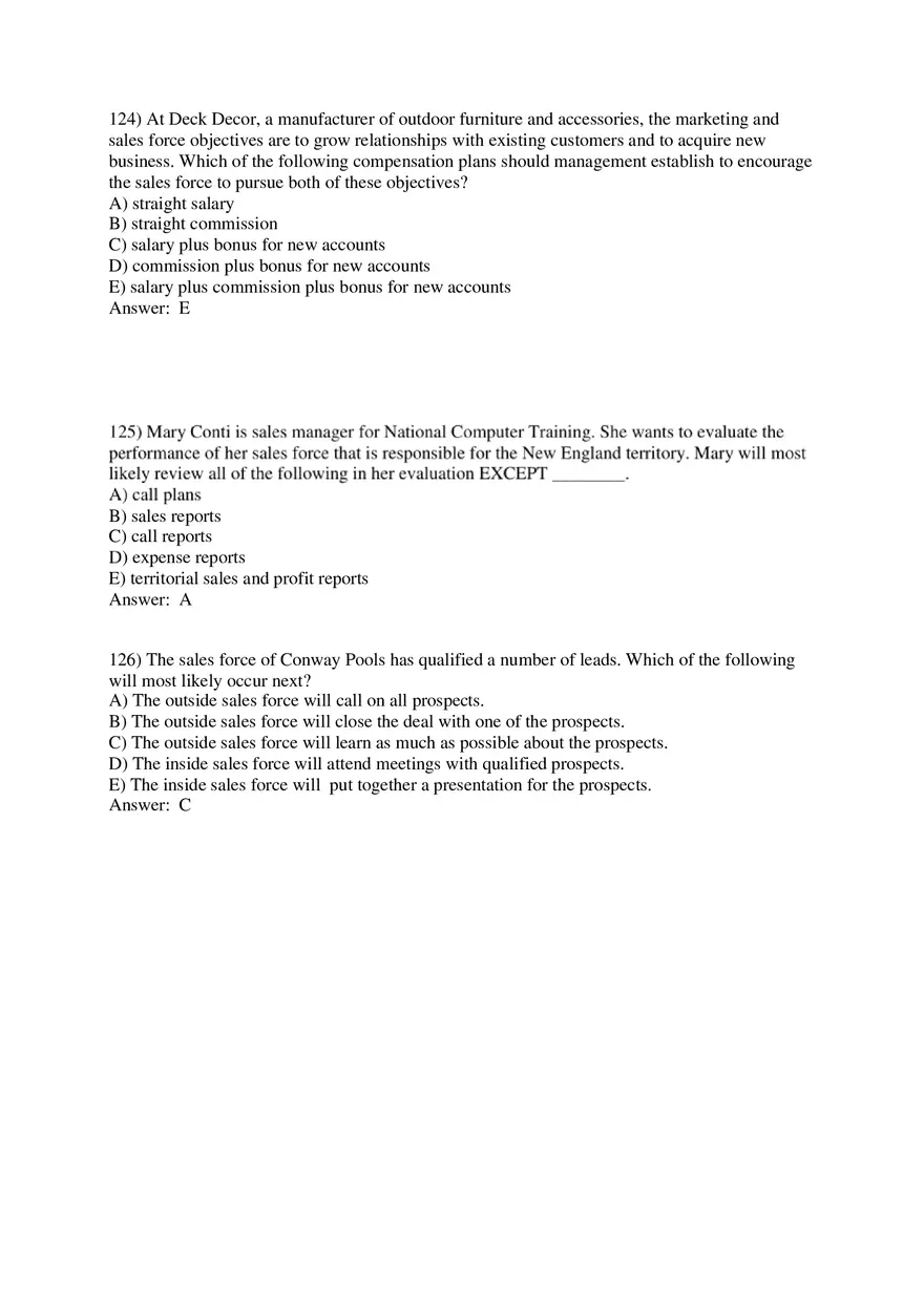 Personal Selling and Sales Promotion with Answers Part 4 - Page 7