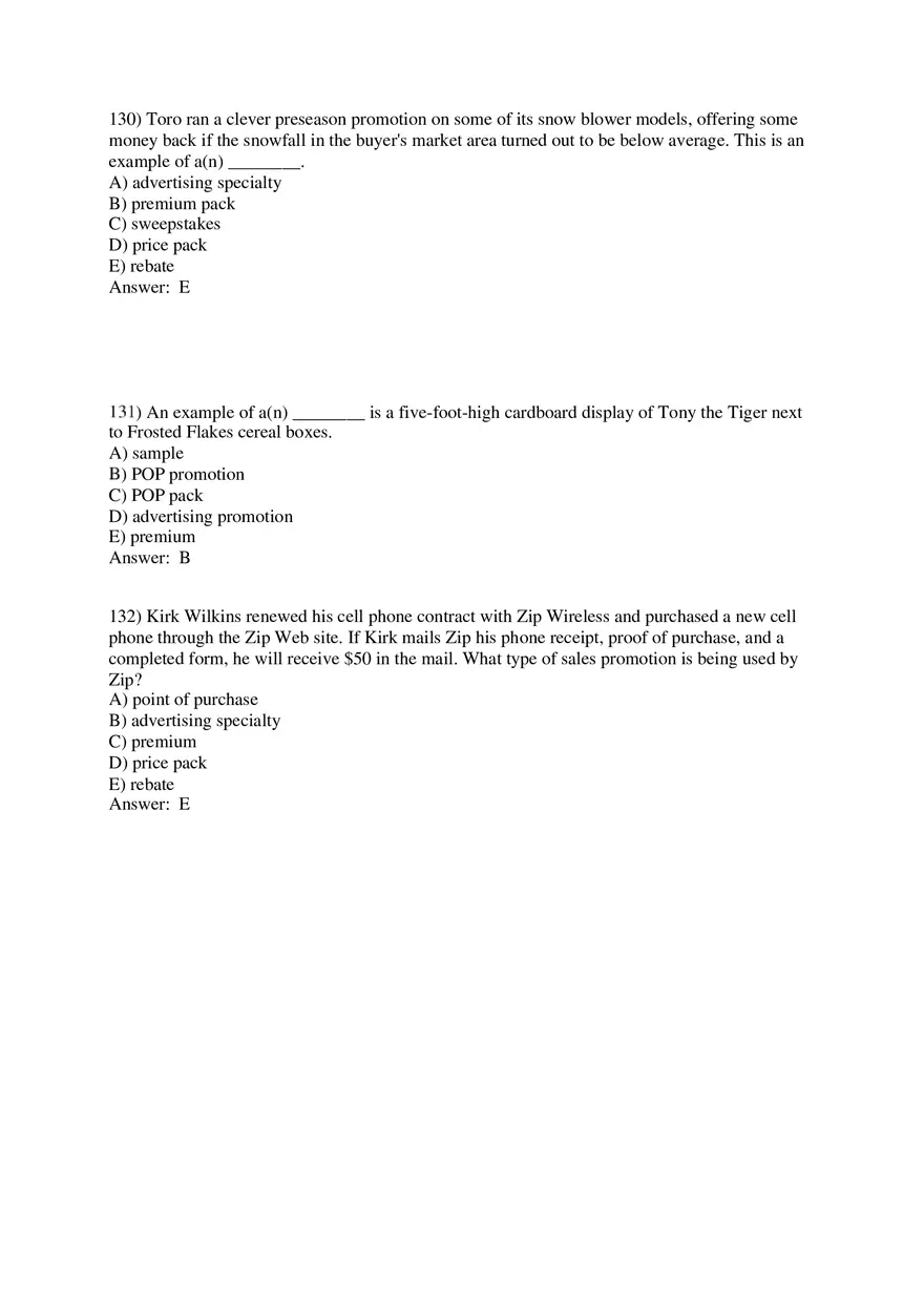 Personal Selling and Sales Promotion with Answers Part 4 - Page 9