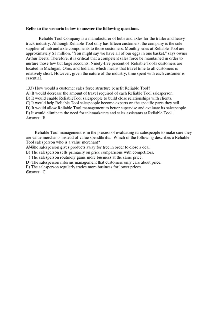 Personal Selling and Sales Promotion with Answers Part 4 - Page 10