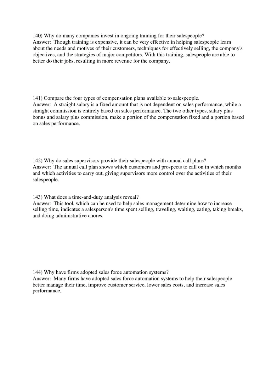 Personal Selling and Sales Promotion with Answers Part 4 - Page 12