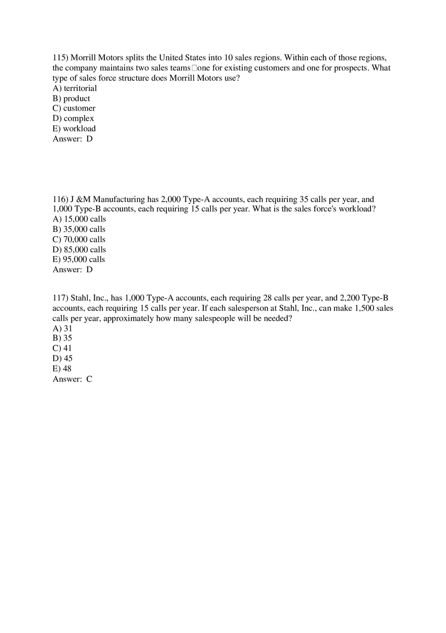Personal Selling and Sales Promotion with Answers Part 4 - Page 2