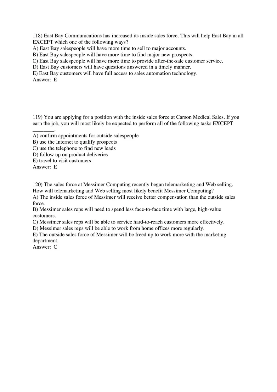 Personal Selling and Sales Promotion with Answers Part 4 - Page 5