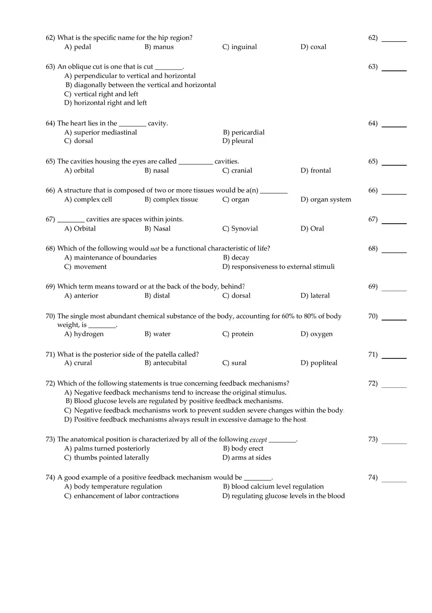 Anatomy Practice Questions - Page 7