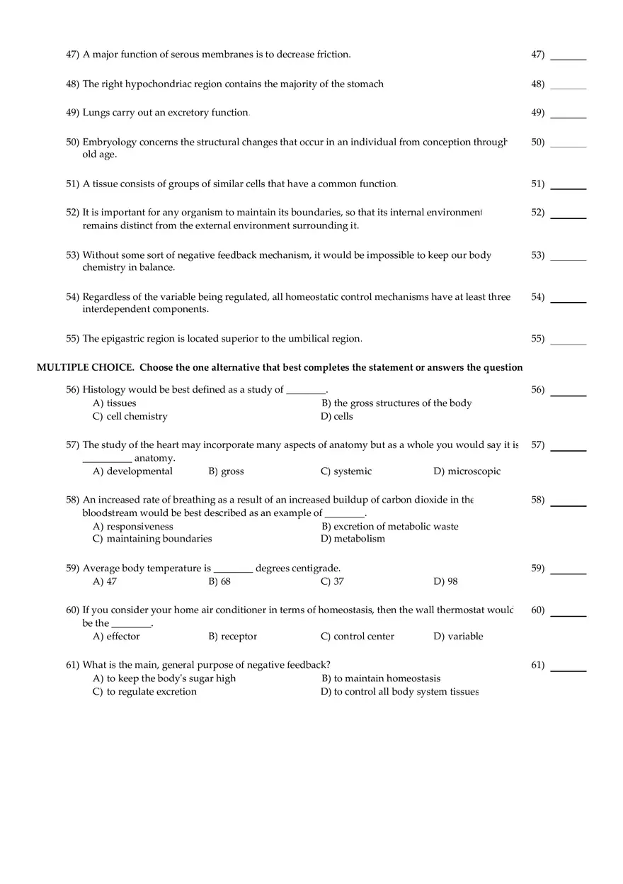Anatomy Practice Questions - Page 6