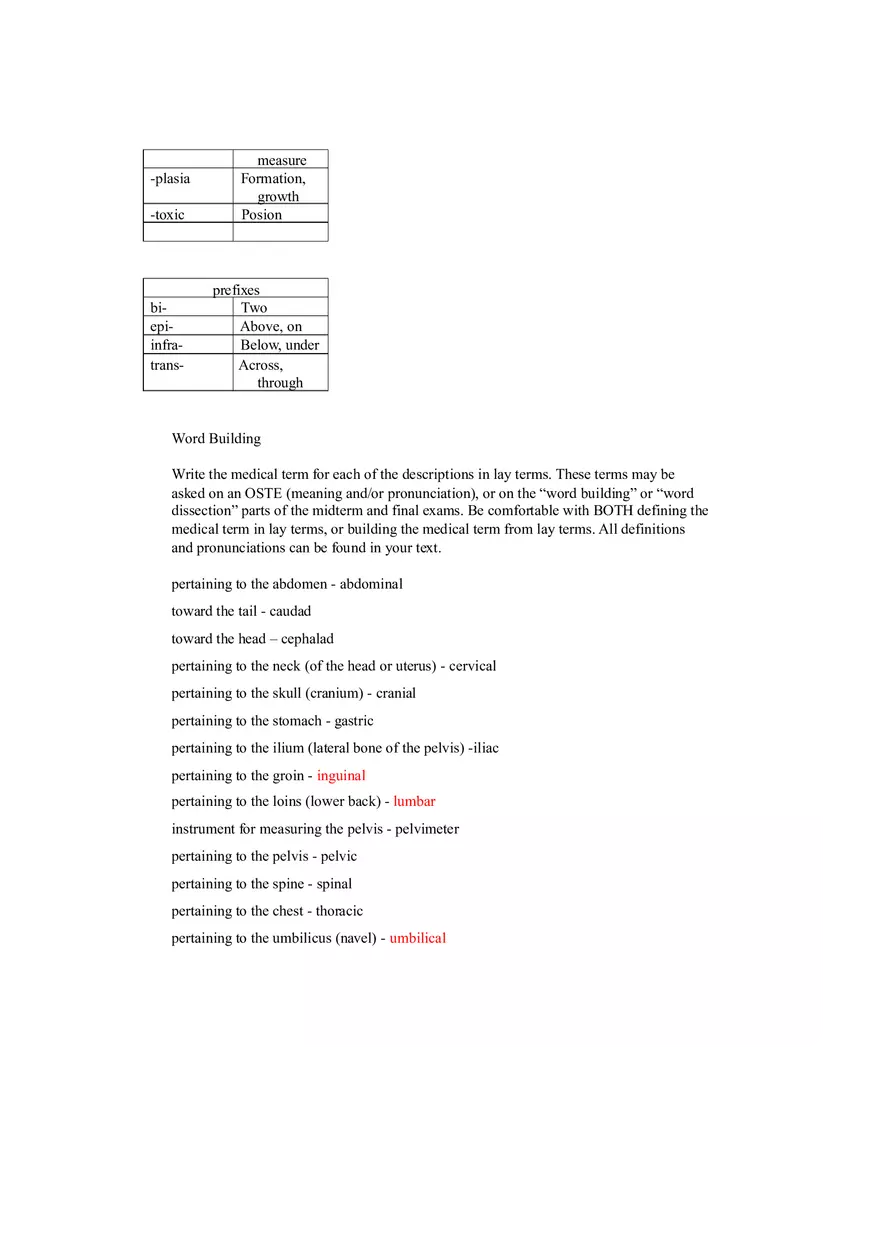 (Body Structure) - Pre-class Assignment - Page 6