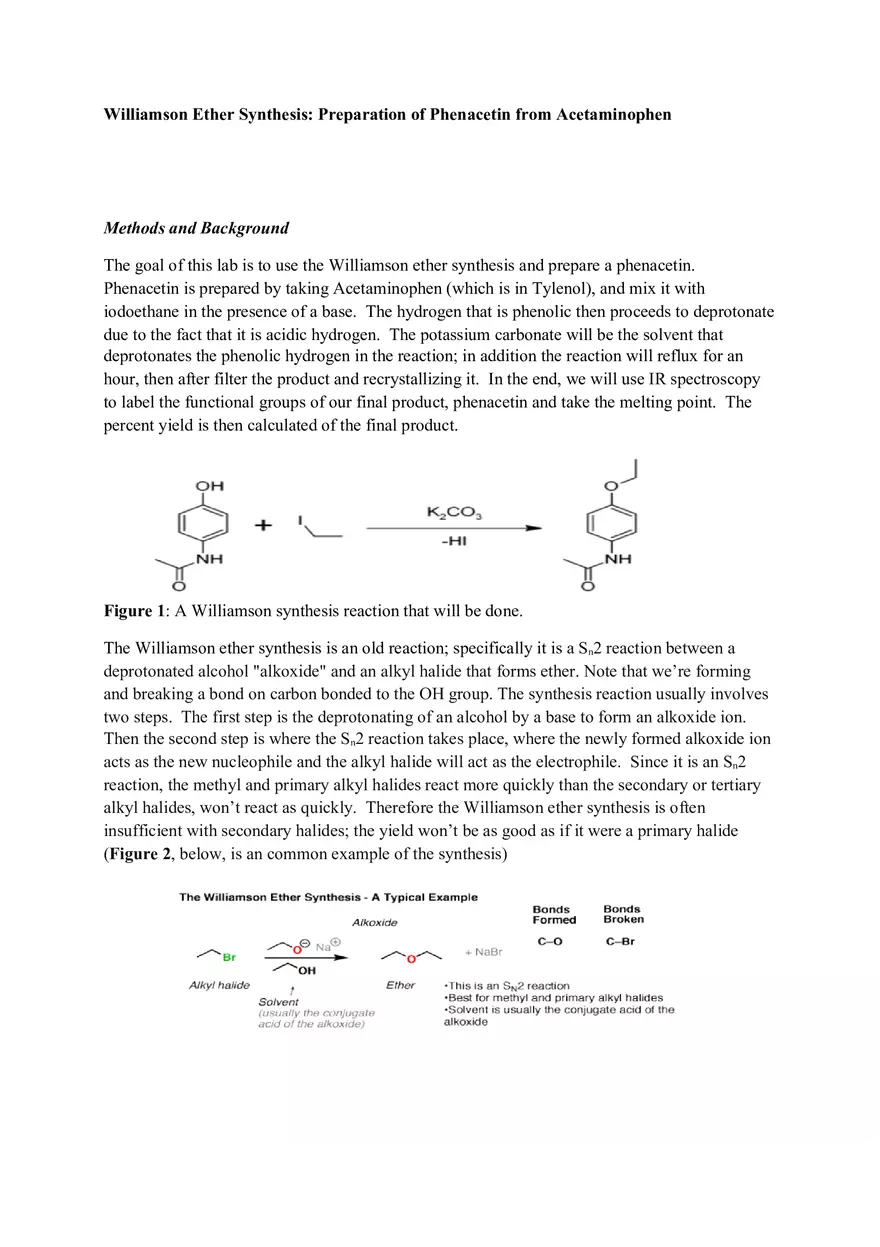 Synthesis Preparation of Phenacetin from Acetaminophen - Page 1