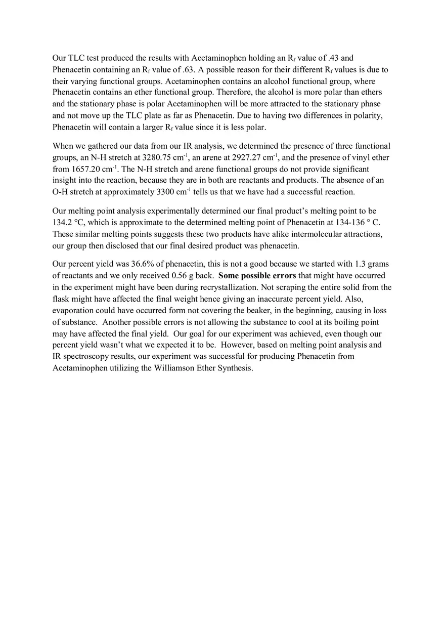 Synthesis Preparation of Phenacetin from Acetaminophen - Page 5