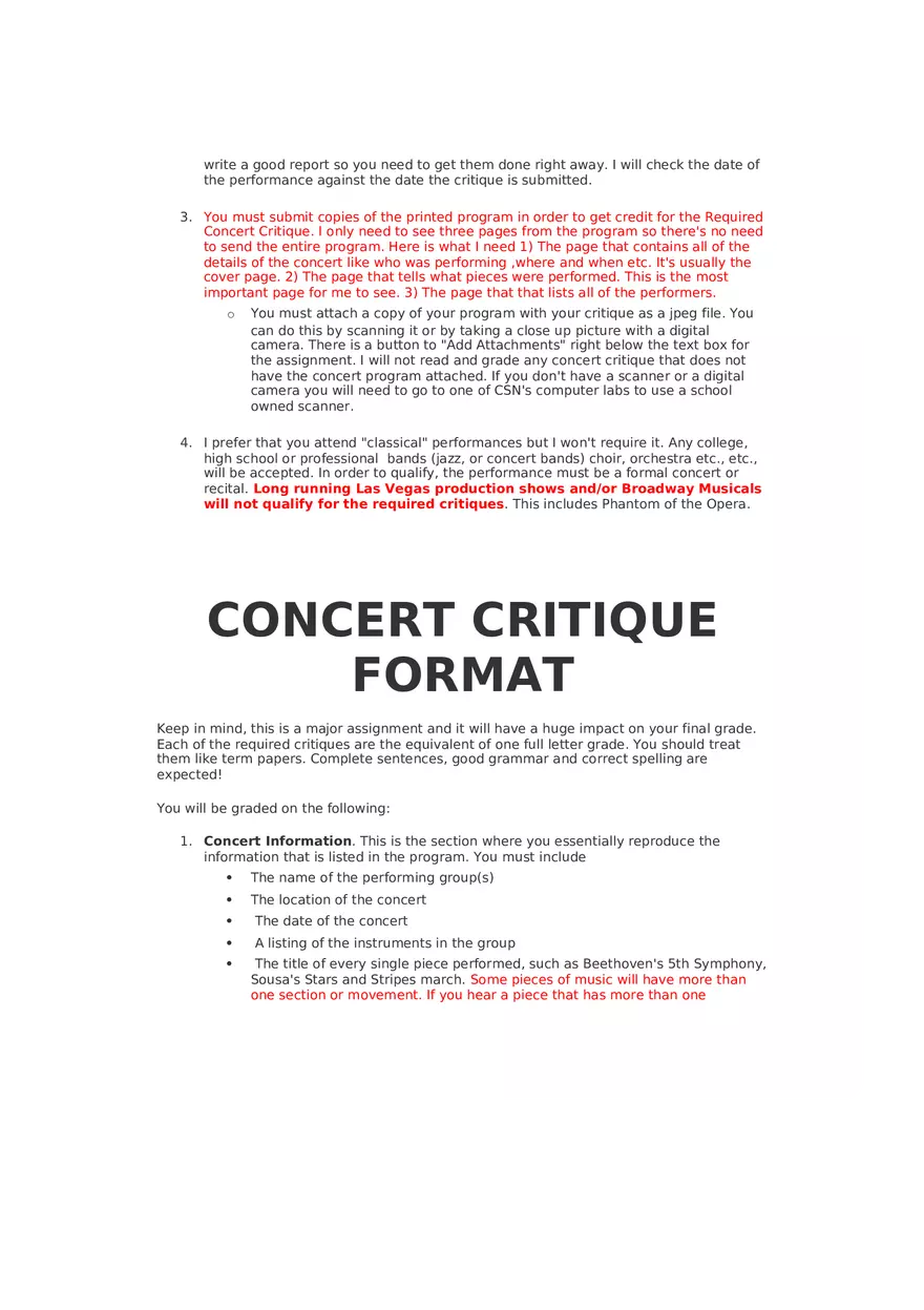 Concert Critiques Assignment - Page 2