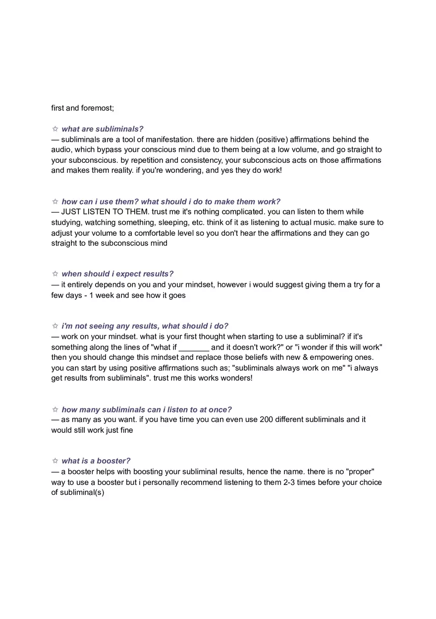 A Basic Guide to Subliminals - Page 1