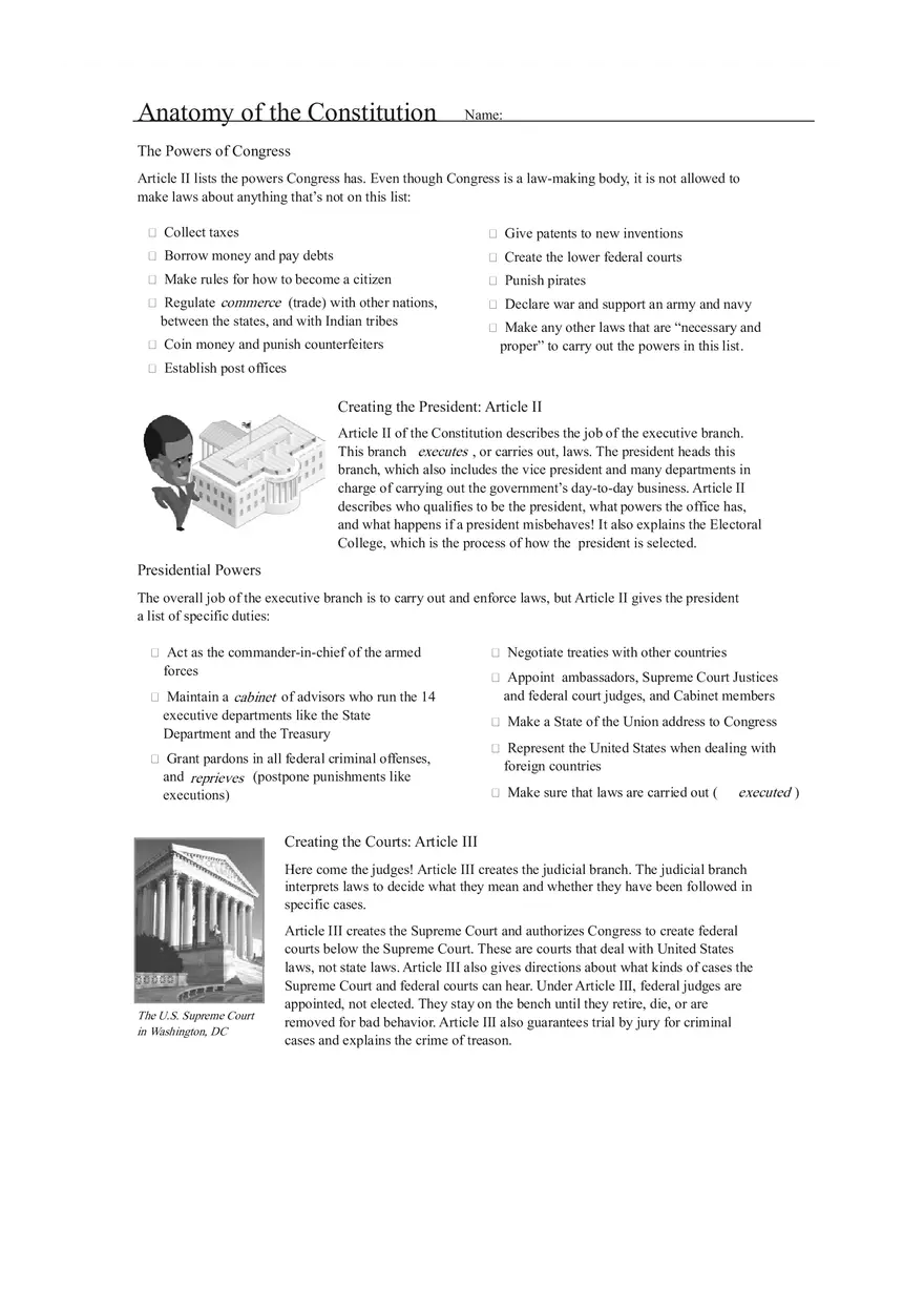 Anatomy of Constitution Answer Key - Page 9