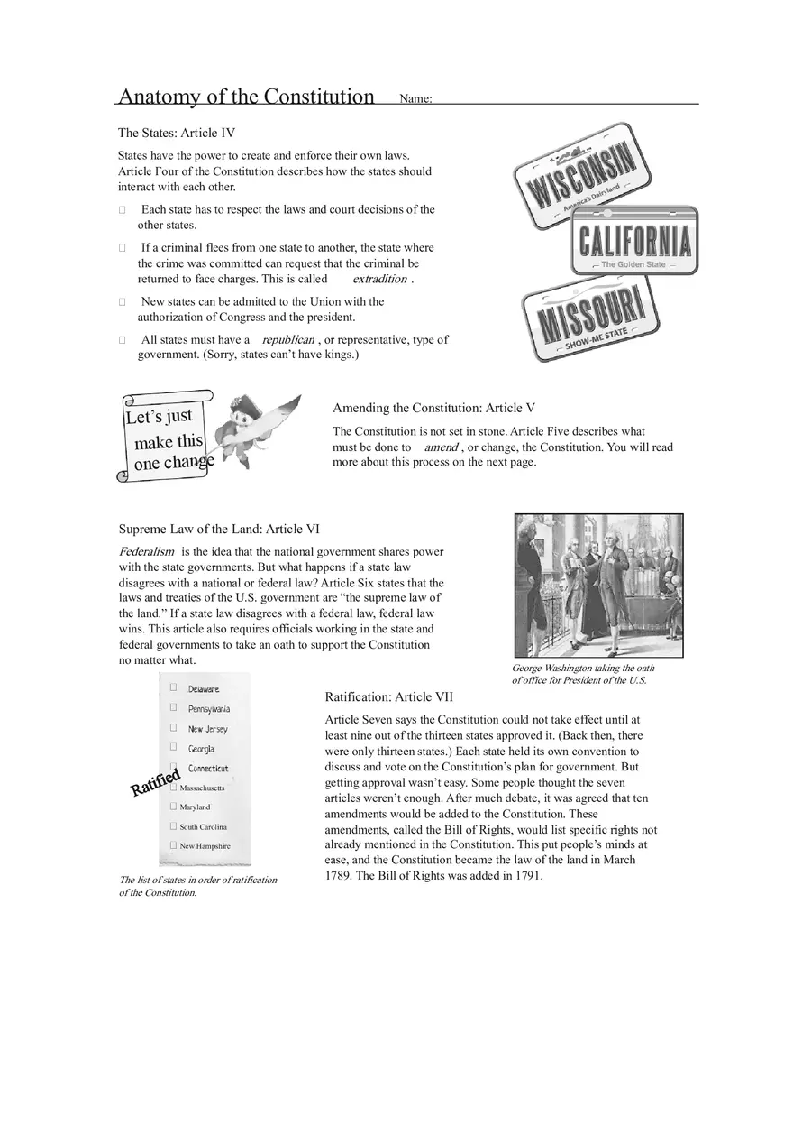 Anatomy of Constitution Answer Key - Page 10