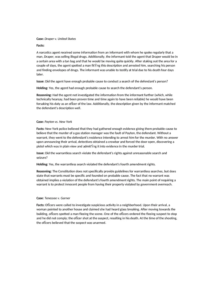 Draper v. United States Case - Page 1