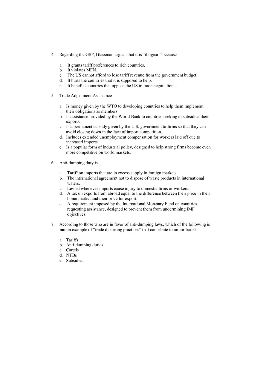 U.S. Trade Policies and Institutions Lecture - Page 2