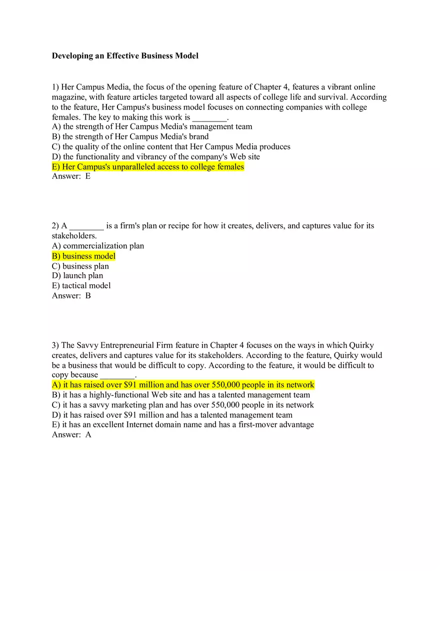 Developing an Effective Business Model Part 1 - Page 1
