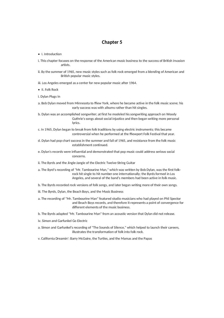 History of Rock and Roll Notes Chapters 4-5 - Page 9