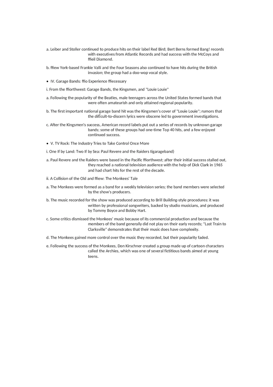 History of Rock and Roll Notes Chapters 4-5 - Page 11