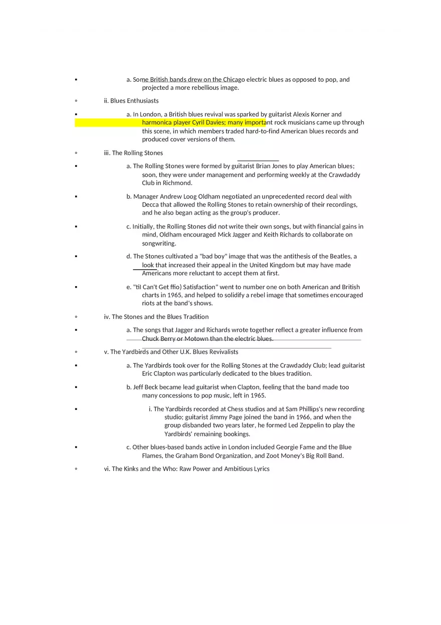 History of Rock and Roll Notes Chapters 4-5 - Page 5