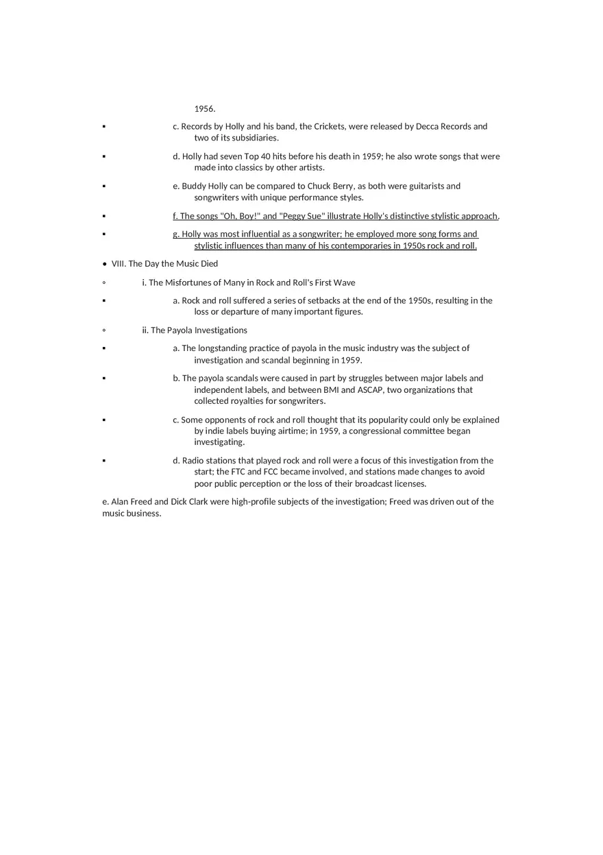 History of Rock and Roll Notes Chapters 2-3 - Page 7