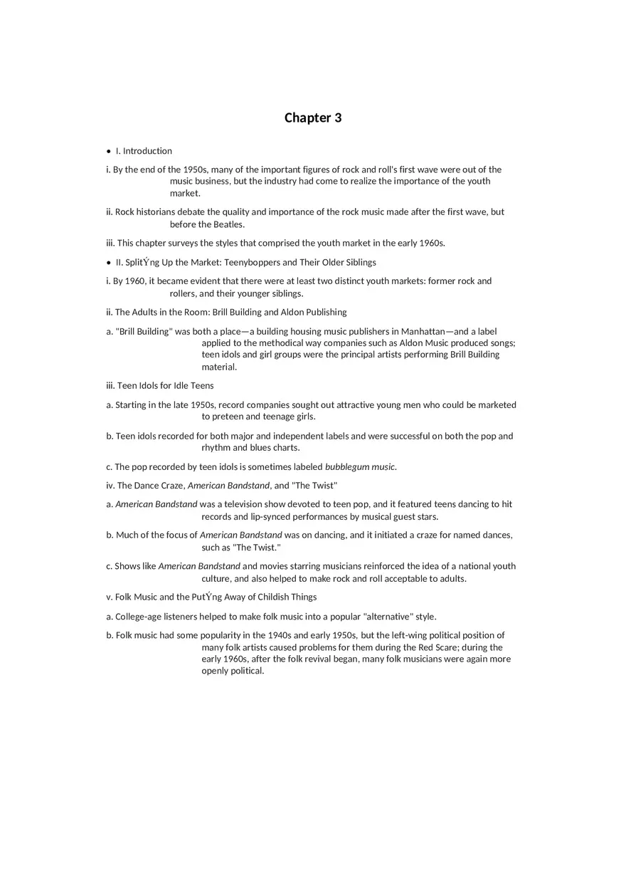 History of Rock and Roll Notes Chapters 2-3 - Page 9