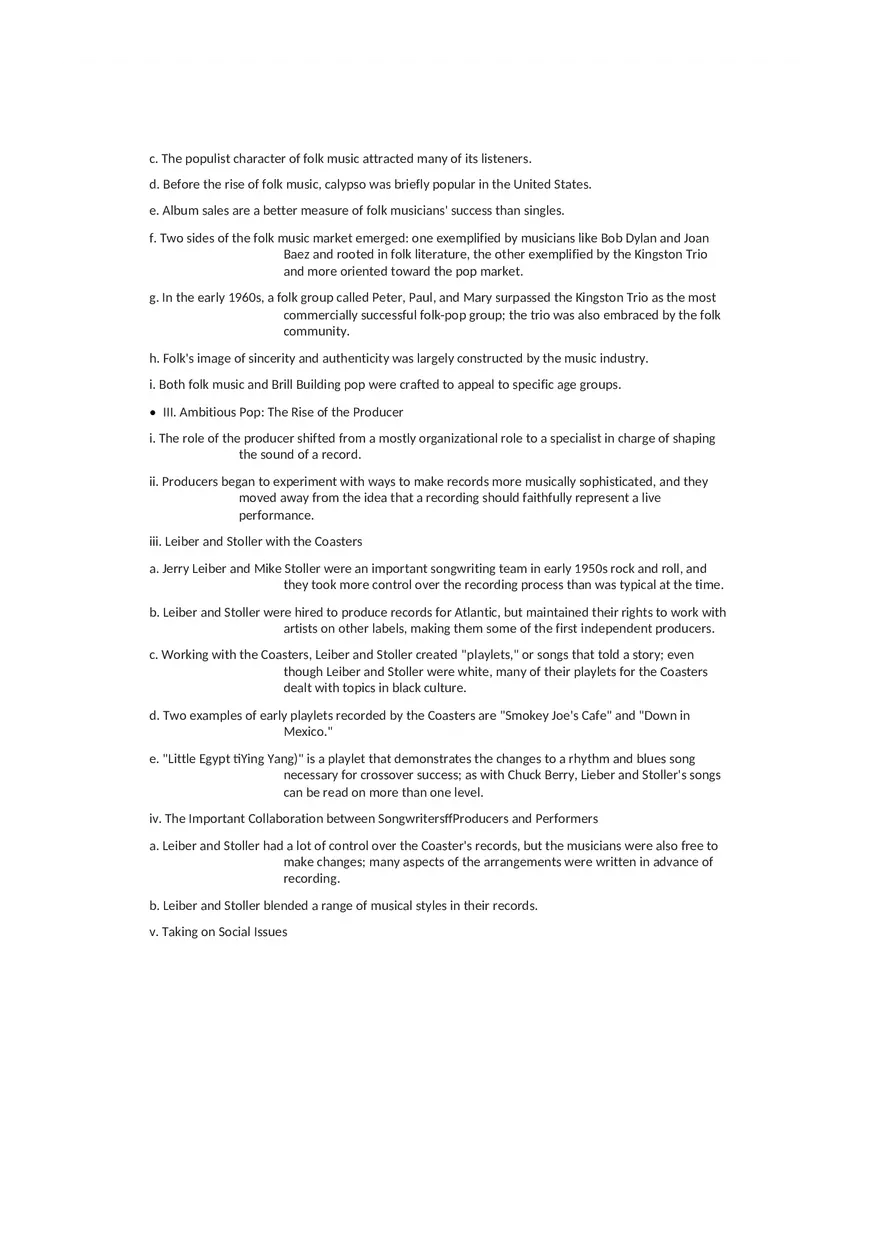 History of Rock and Roll Notes Chapters 2-3 - Page 10