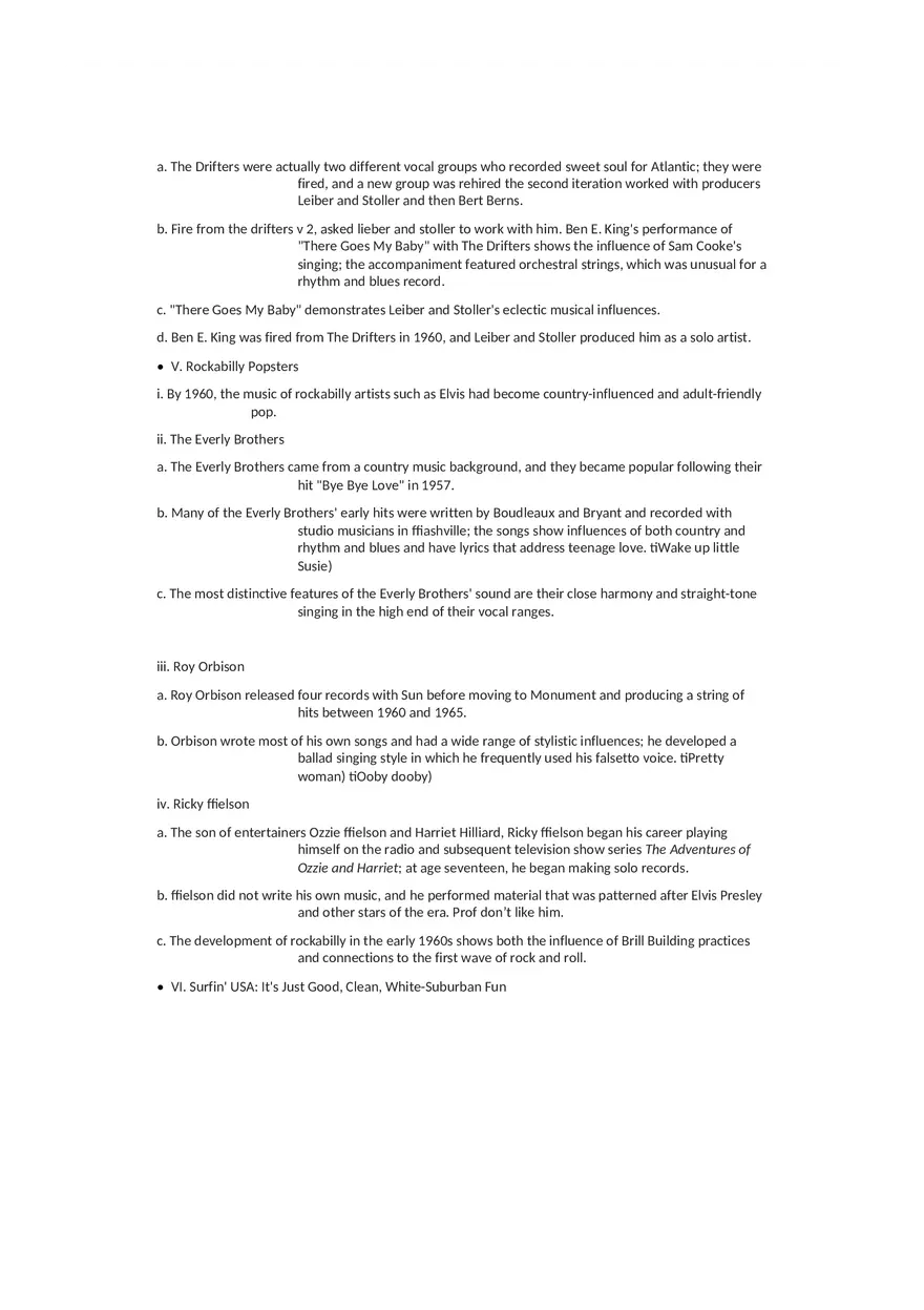 History of Rock and Roll Notes Chapters 2-3 - Page 12