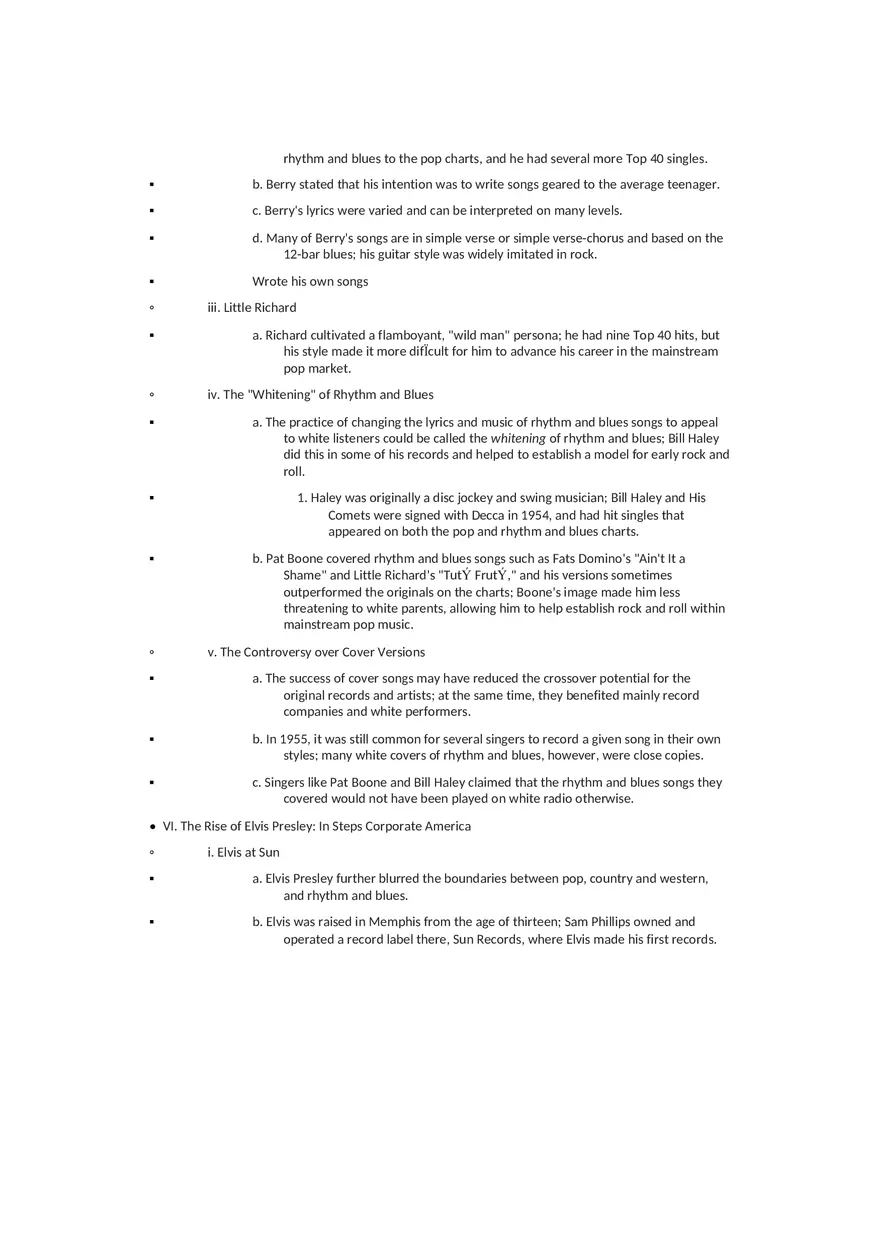 History of Rock and Roll Notes Chapters 2-3 - Page 5