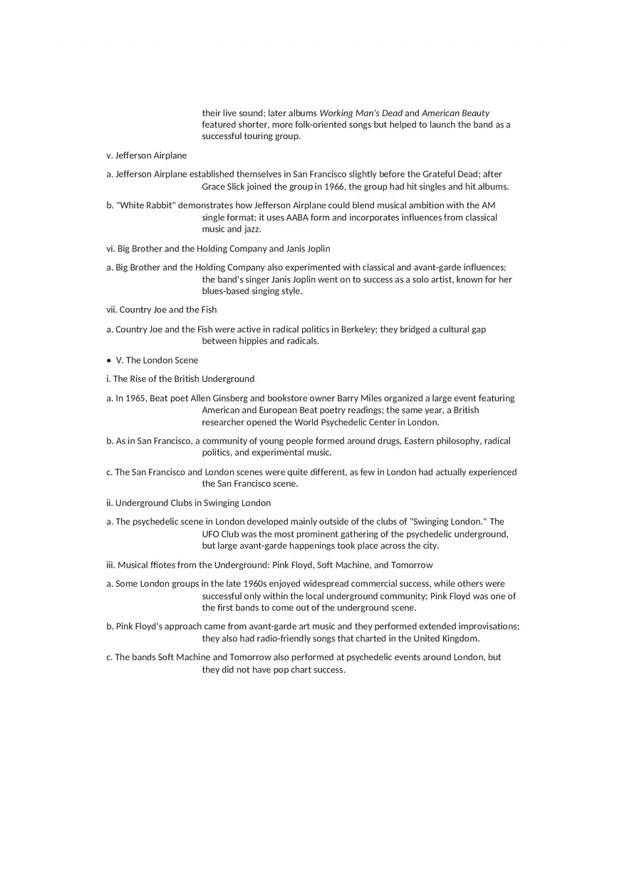 History of Rock and Roll Notes Chapters 6-7 - Page 7