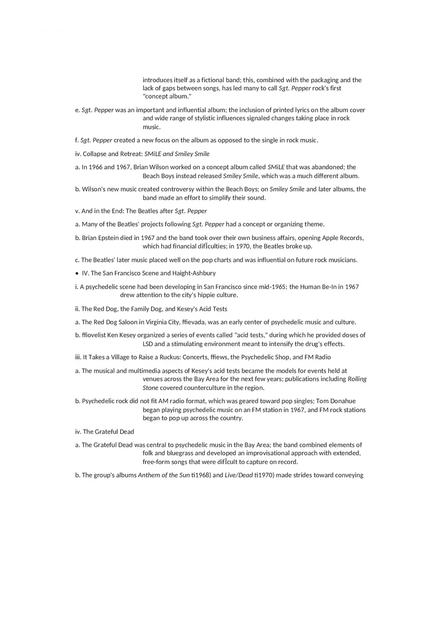History of Rock and Roll Notes Chapters 6-7 - Page 6