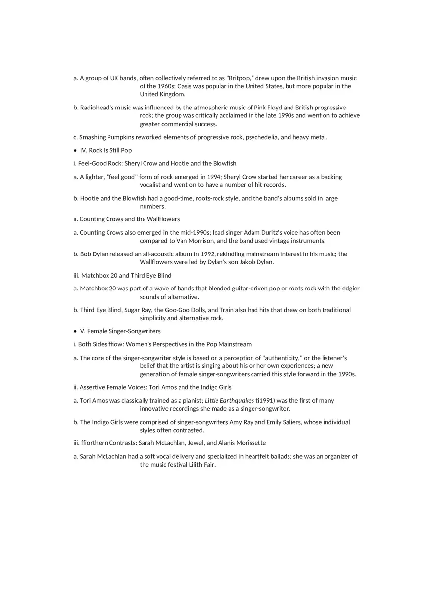 History of Rock and Roll Notes Chapters 12-15 - Page 16