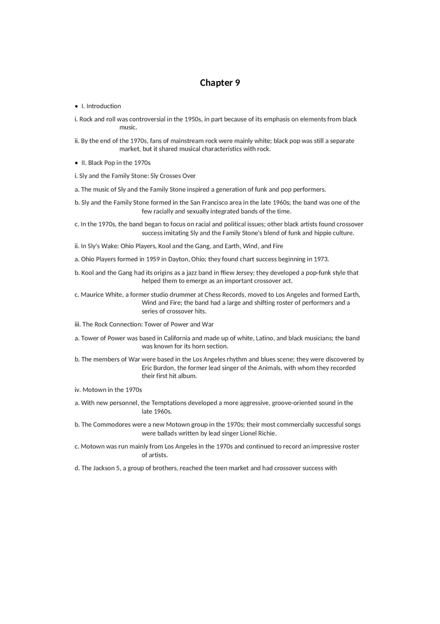 History of Rock and Roll Notes Chapters 8-9 - Page 10