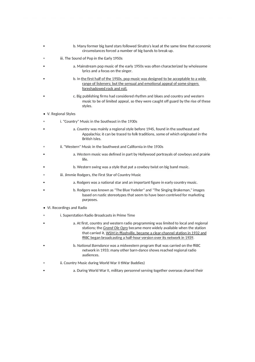 History of Rock and Roll Notes Chapter 1 - Page 11