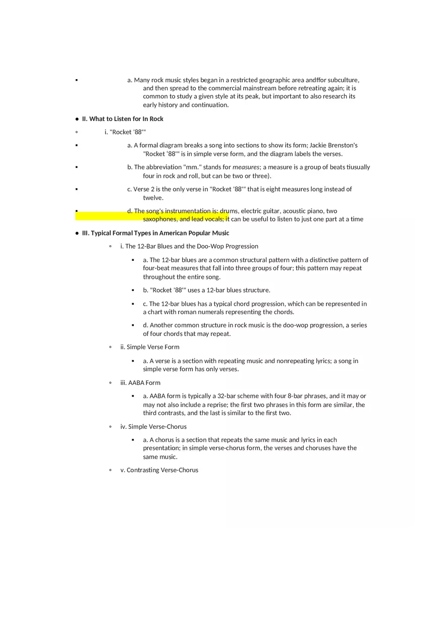 History of Rock and Roll Notes Chapter 1 - Page 2