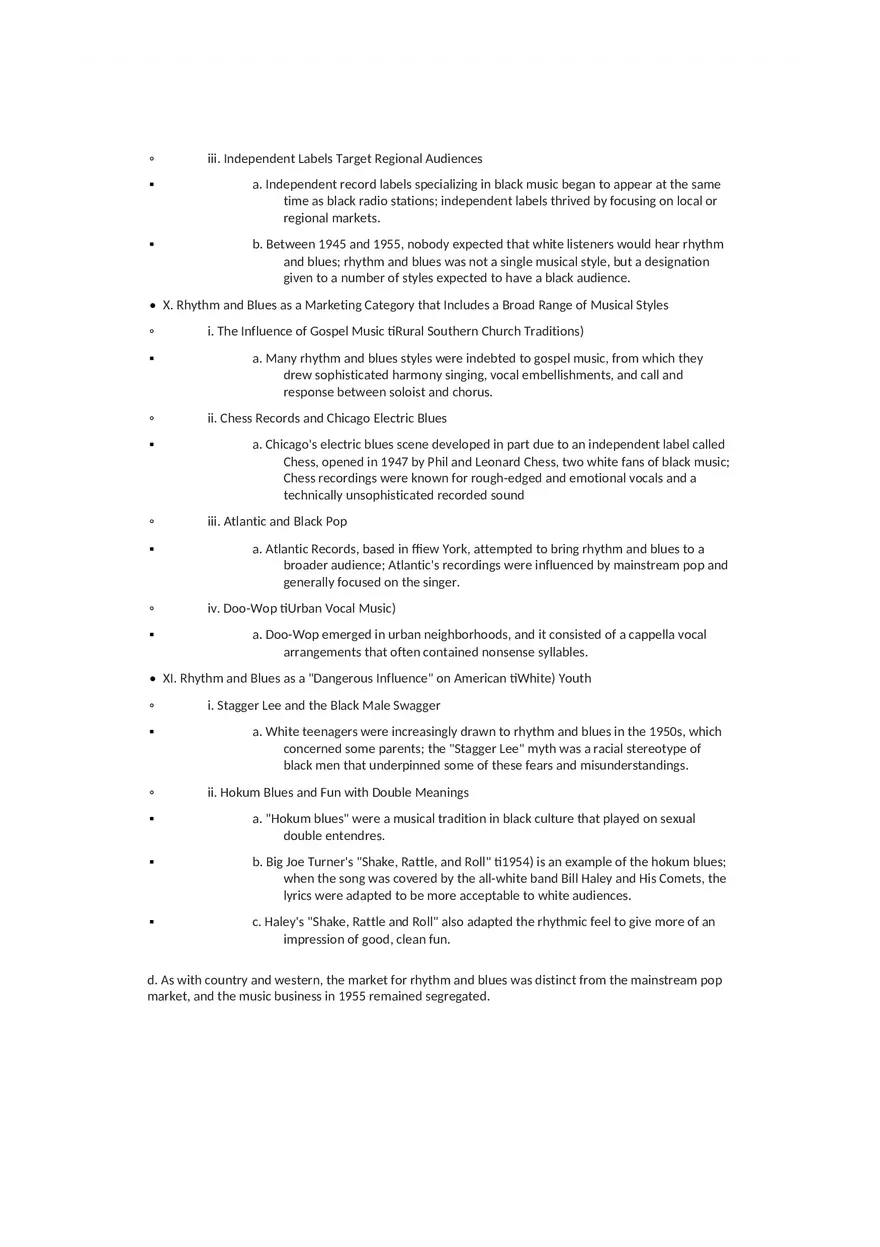 History of Rock and Roll Notes Chapter 1 - Page 3
