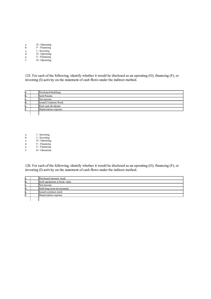 Statement of Cash Flows Questions Answer Key Part 3 - Page 2