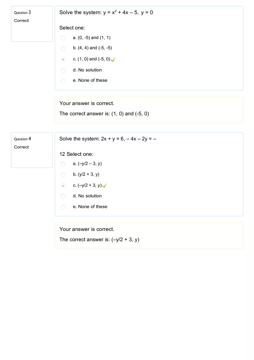 College Algebra Quiz Unit 6 - Page 2