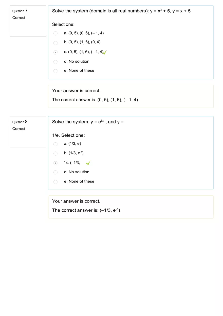 College Algebra Quiz Unit 6 - Page 4