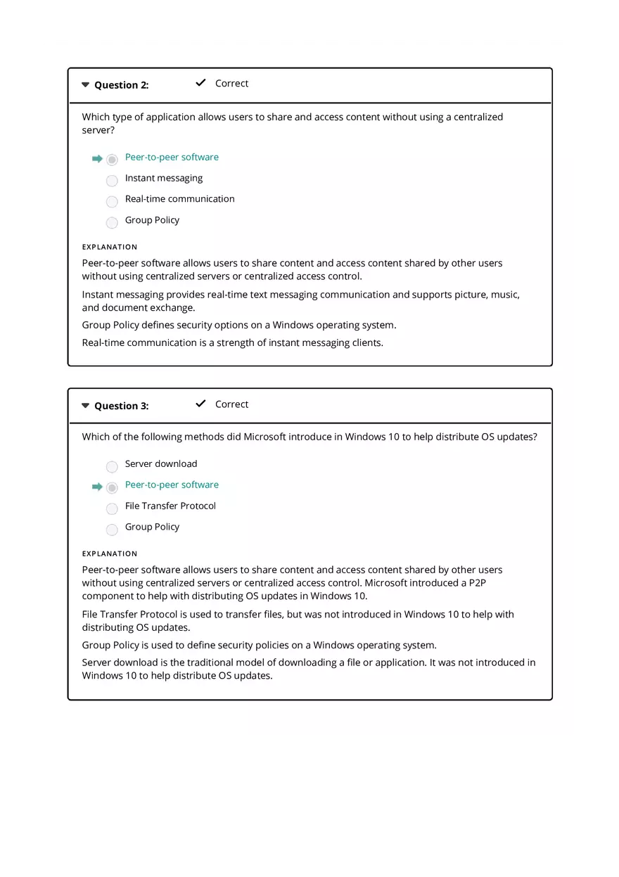 Peer-to-peer Networking Test With Answers - Page 2