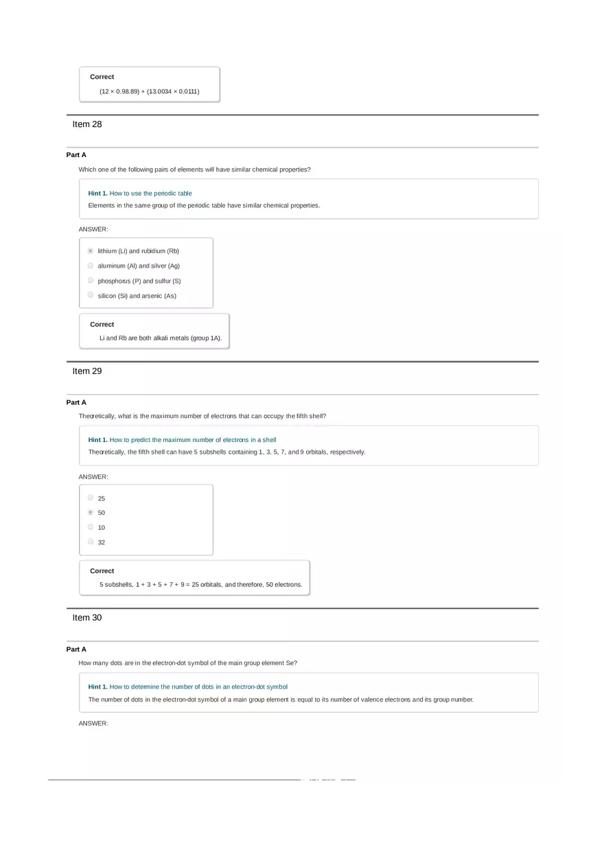 What Are Atoms Made Of - Answer Key 3 - Page 3