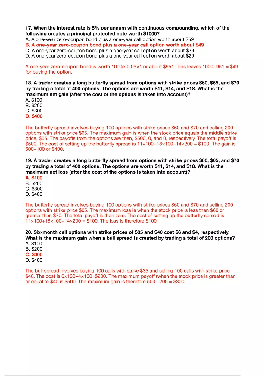 Introduction To Financial Derivatives - Tutorial Answer Key - Page 4