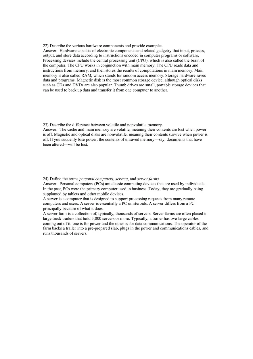 Using MIS - Hardware, Software, and Mobile Systems Answer Key 1 - Page 7